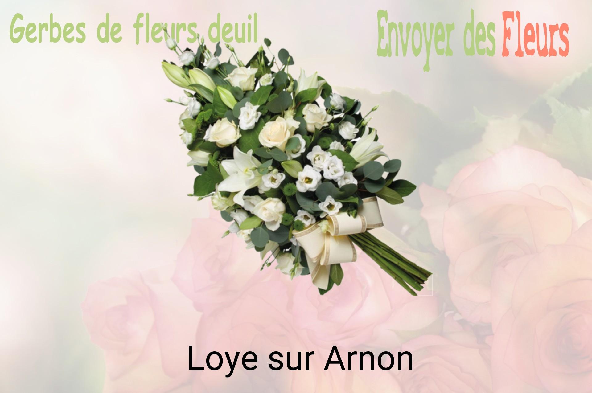 Gerbe de fleurs de deuil livrée à Loye-sur-Arnon